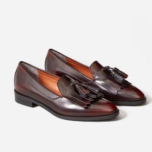 Everlane The Modern Tassel Loafers in Oxblood New Womens Oxfords